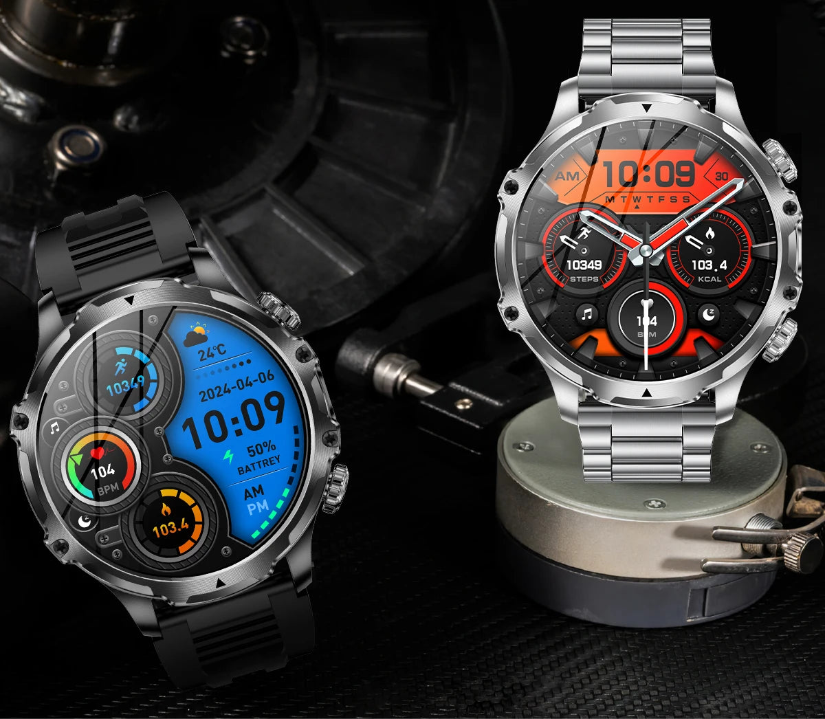 1.9 Inch Smart Watch for Men Bluetooth Calling 700 mAh Battery Fitness Tracker Waterproof Outdoor Sport Smartwatch for Android and iOS