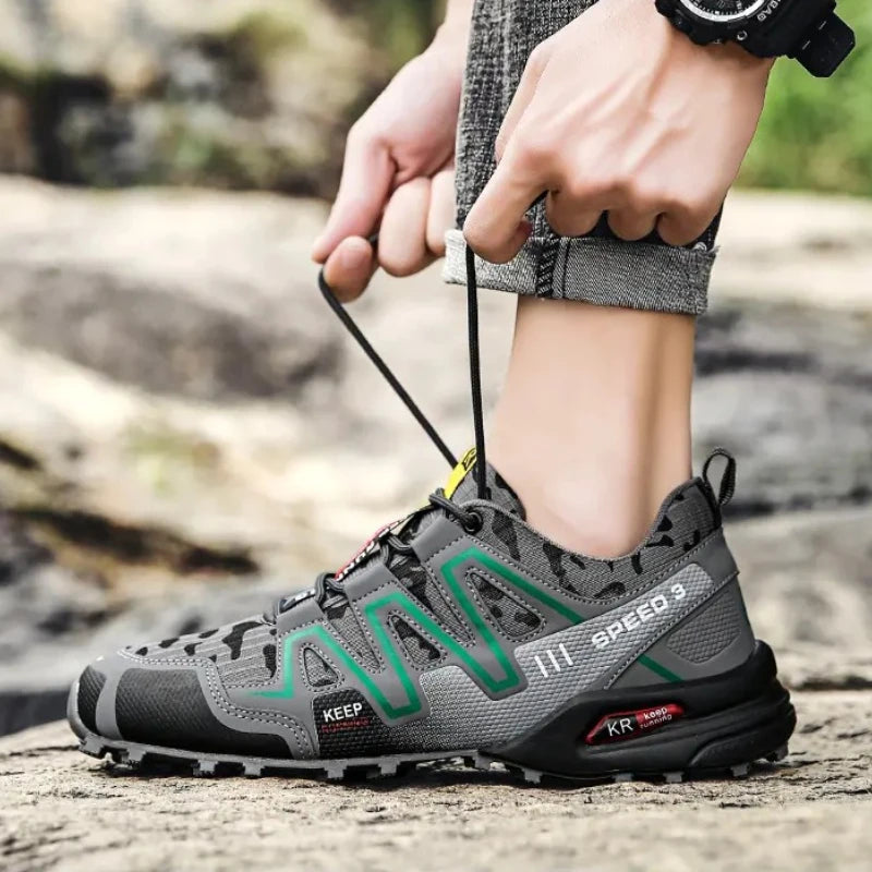 Mens Lightweight Outdoor Sports Shoes Breathable Mesh Walking Hiking Sneakers Comfortable Casual Sport Footwear