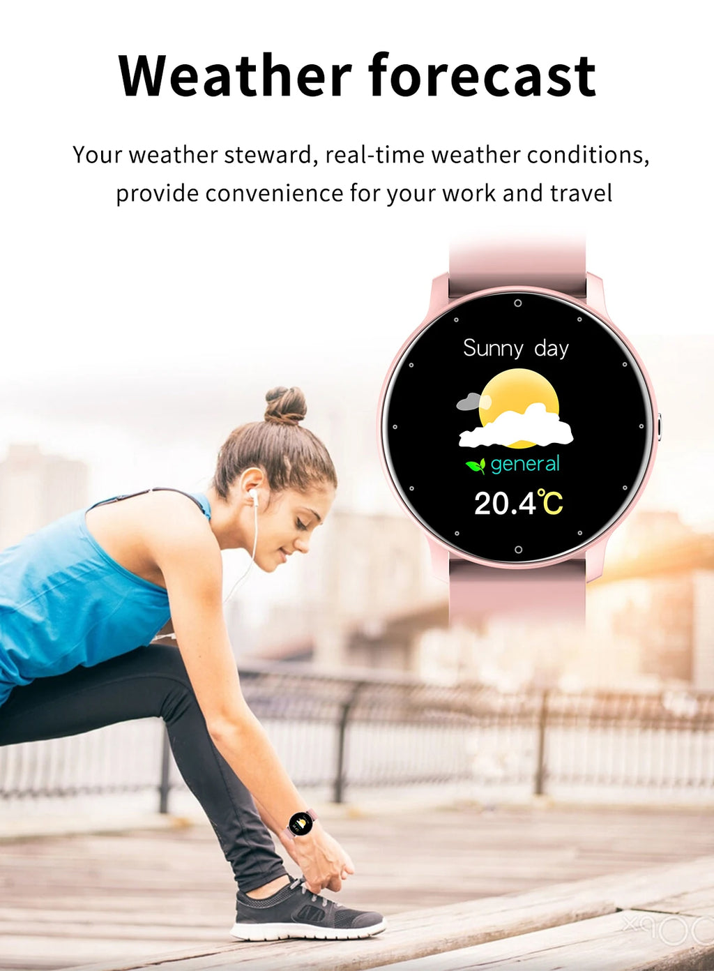 Fashion Smart Watch Full Touch Screen Fitness Tracker Bluetooth Smartwatch Waterproof for Men and Women Android and iOS