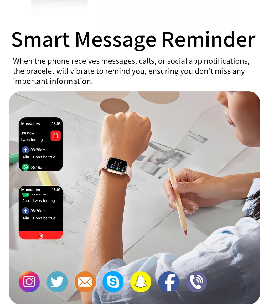 1.85 Inch HD Smart Watch for Men and Women Bluetooth Calling Fitness Tracker Health Monitor Custom Watch Face Smartwatch for Android and iOS