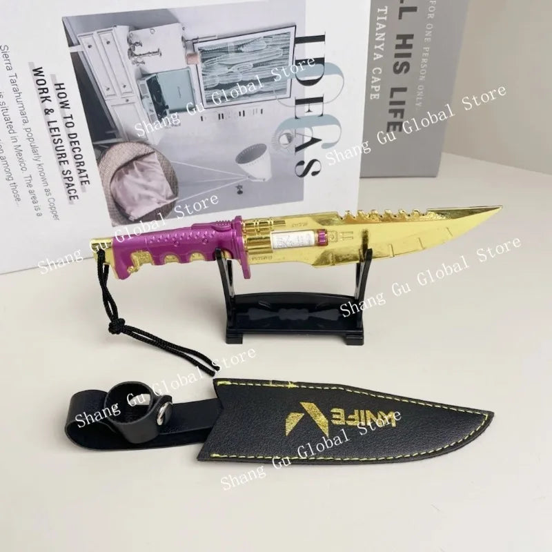 18cm Cyberpunk Game Peripherals Weapon Model Knife Sword Cosplay Prop Holsters All Metal Unedged Crafts Ornaments Boys Gifts