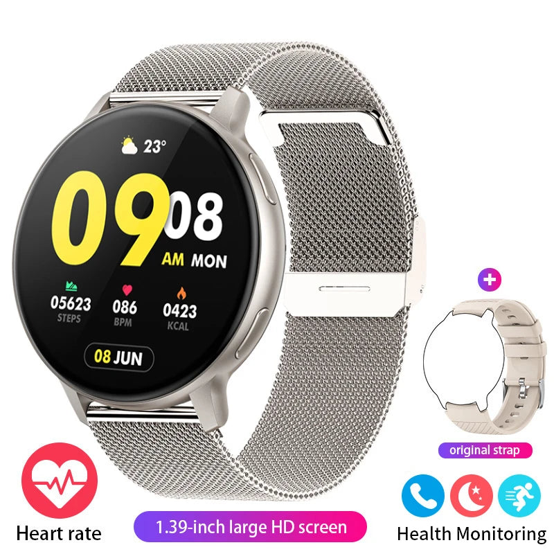 New Bluetooth Call Smart Watch Women Custom Dial Steel Watches Men Sports Fitness Tracker Heart Rate Smartwatch For Android IOS
