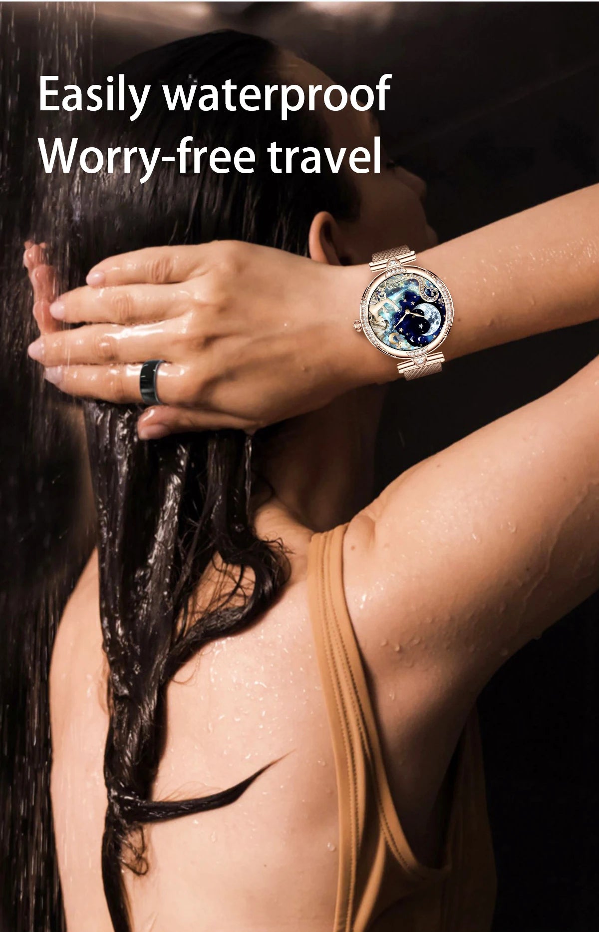 Fashion Smart Watch for Women 390 by 390 HD Display Bluetooth Voice Calling Heart Rate Monitor Custom Watch Face Smartwatch for Android and iOS