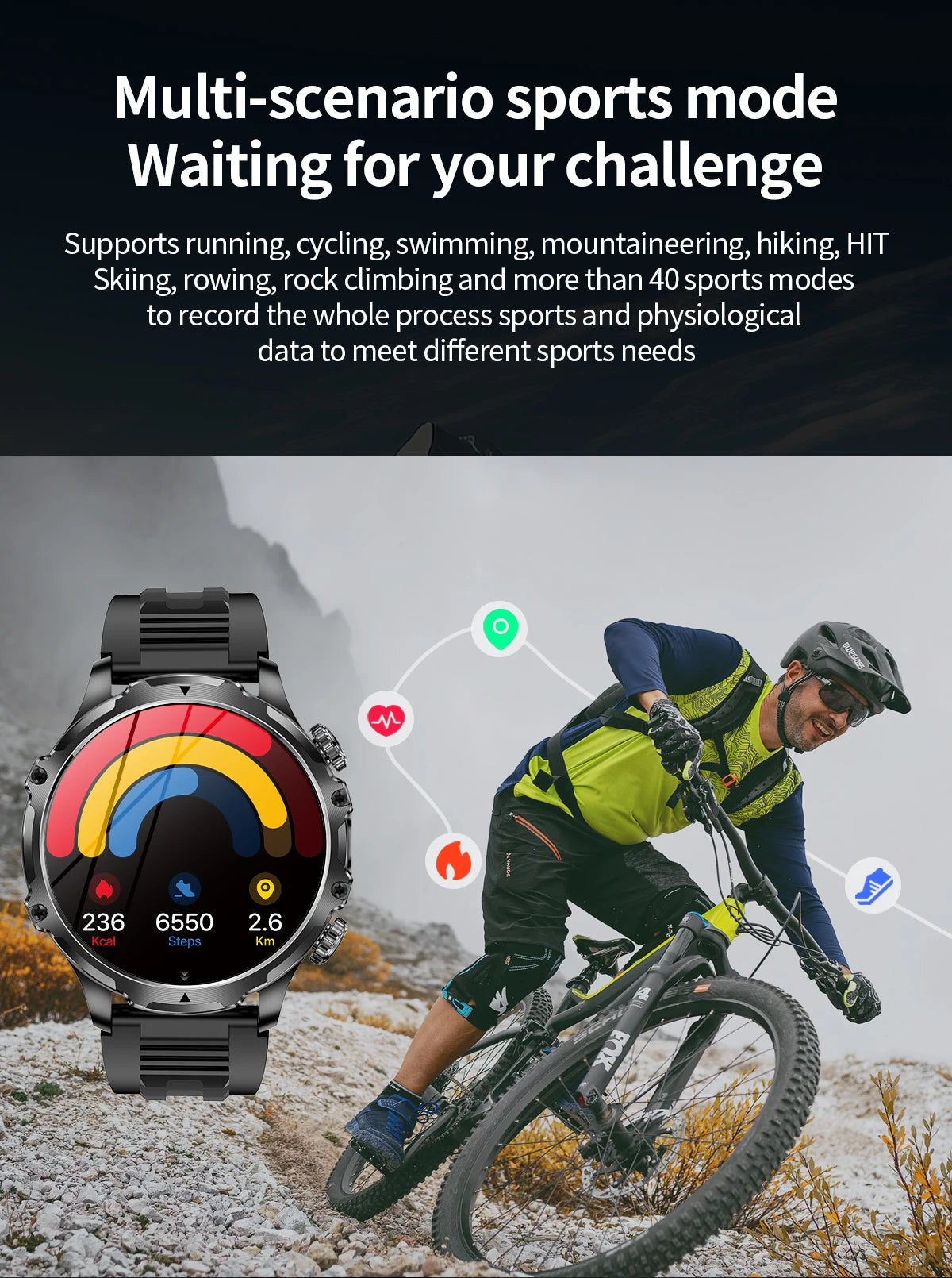 1.9 Inch Smart Watch for Men Bluetooth Calling 700 mAh Battery Fitness Tracker Waterproof Outdoor Sport Smartwatch for Android and iOS