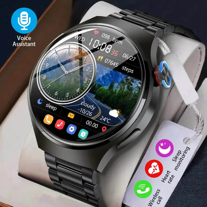 1.52 Inch Display Smart Watch for Men Bluetooth Calling Fitness and Health Tracker Waterproof Sport Smartwatch for Android and iOS Phones