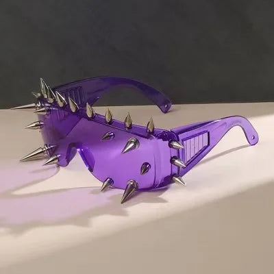 Cyberpunk Demon Eyewear Metal Rivet Party Sunglasses Steampunk Punk for Women Men Designer Sun Glasses Shade Eyewear