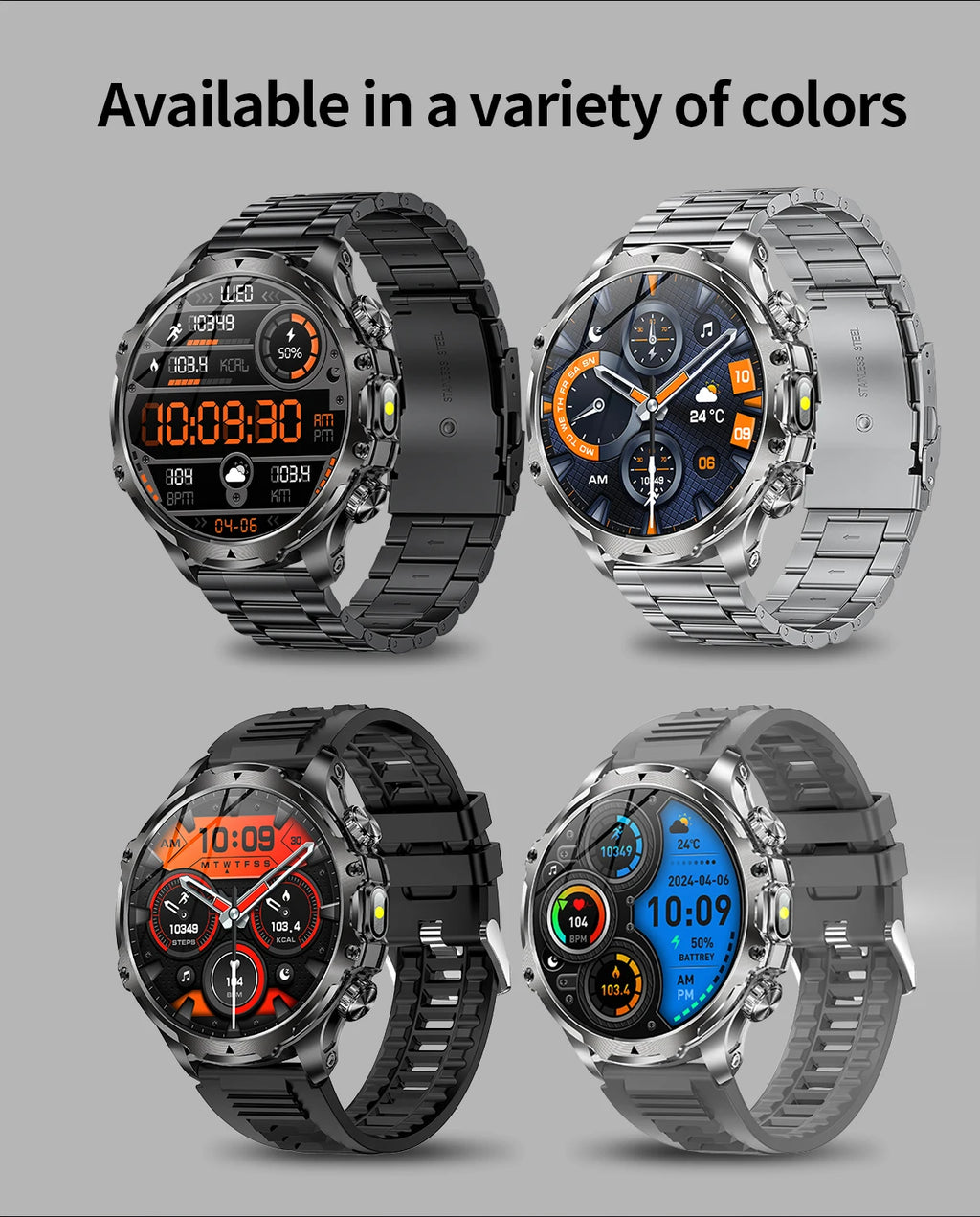 1.9 Inch Smart Watch for Men Bluetooth Calling 700 mAh Battery Fitness Tracker Waterproof Outdoor Sport Smartwatch for Android and iOS