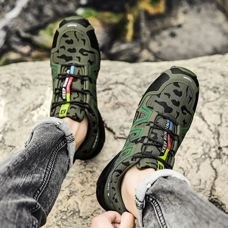 Mens Lightweight Outdoor Sports Shoes Breathable Mesh Walking Hiking Sneakers Comfortable Casual Sport Footwear