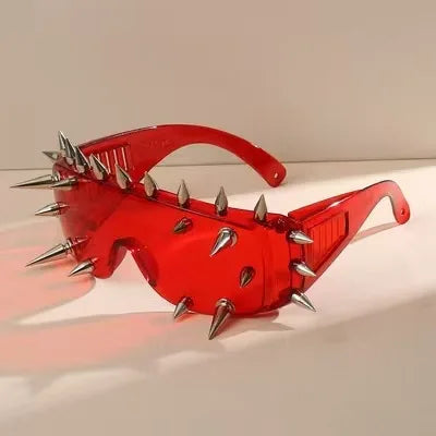 Cyberpunk Demon Eyewear Metal Rivet Party Sunglasses Steampunk Punk for Women Men Designer Sun Glasses Shade Eyewear