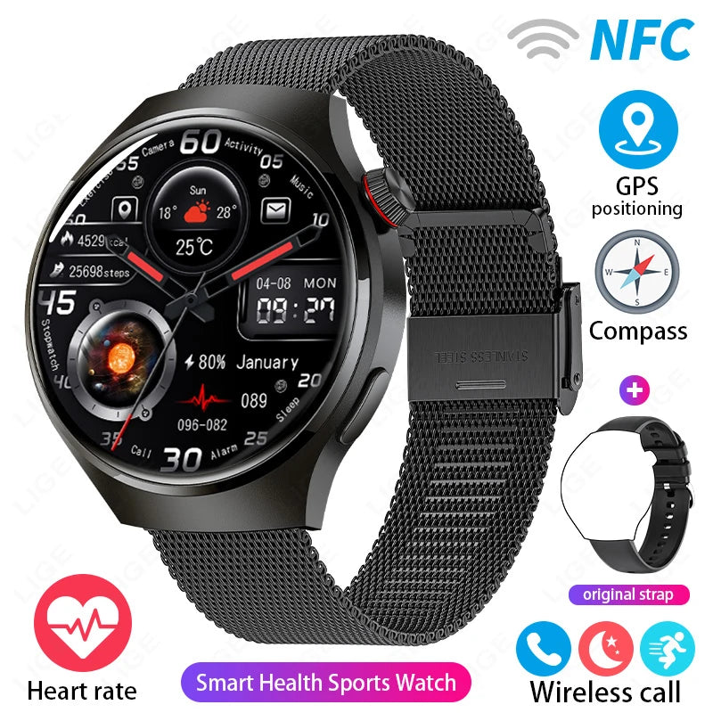 1.52 Inch Display Smart Watch for Men Bluetooth Calling Fitness and Health Tracker Waterproof Sport Smartwatch for Android and iOS Phones