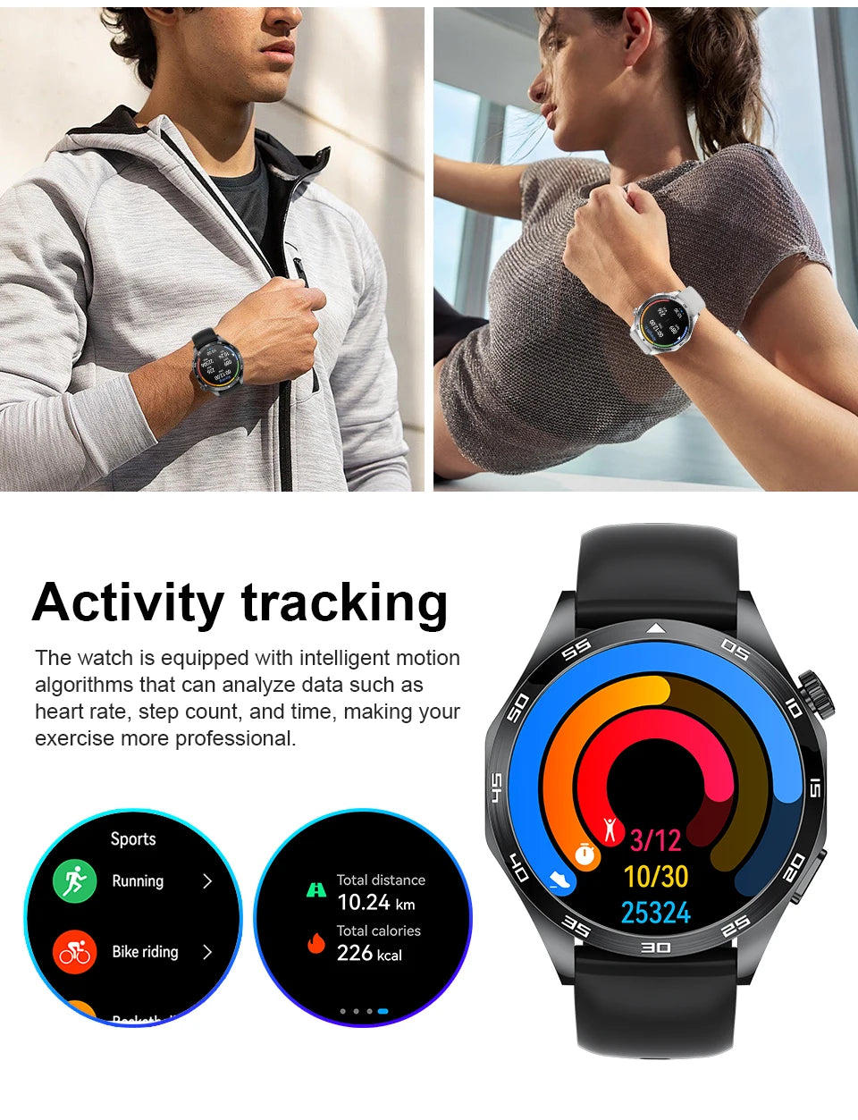 Smart Watch for Men Bluetooth Calling ECG Heart Rate Monitor Fitness Tracker Waterproof Smartwatch for Android and iOS