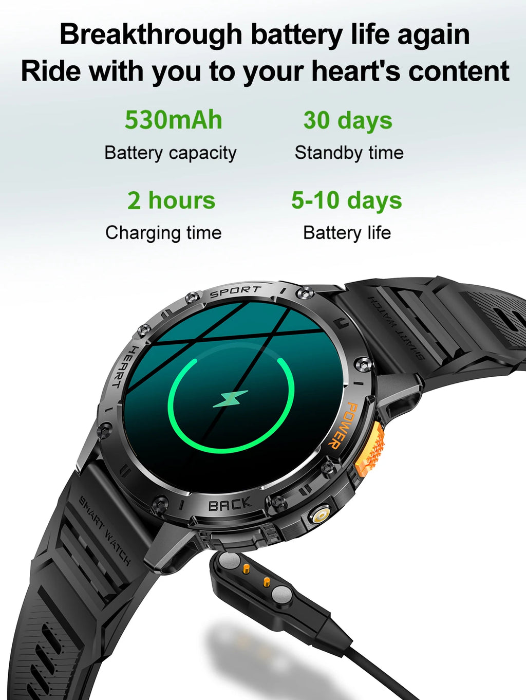 Smart Watch for Men Bluetooth Calling Fitness Tracker Waterproof Sport Smartwatch with Flashlight for Android and iOS