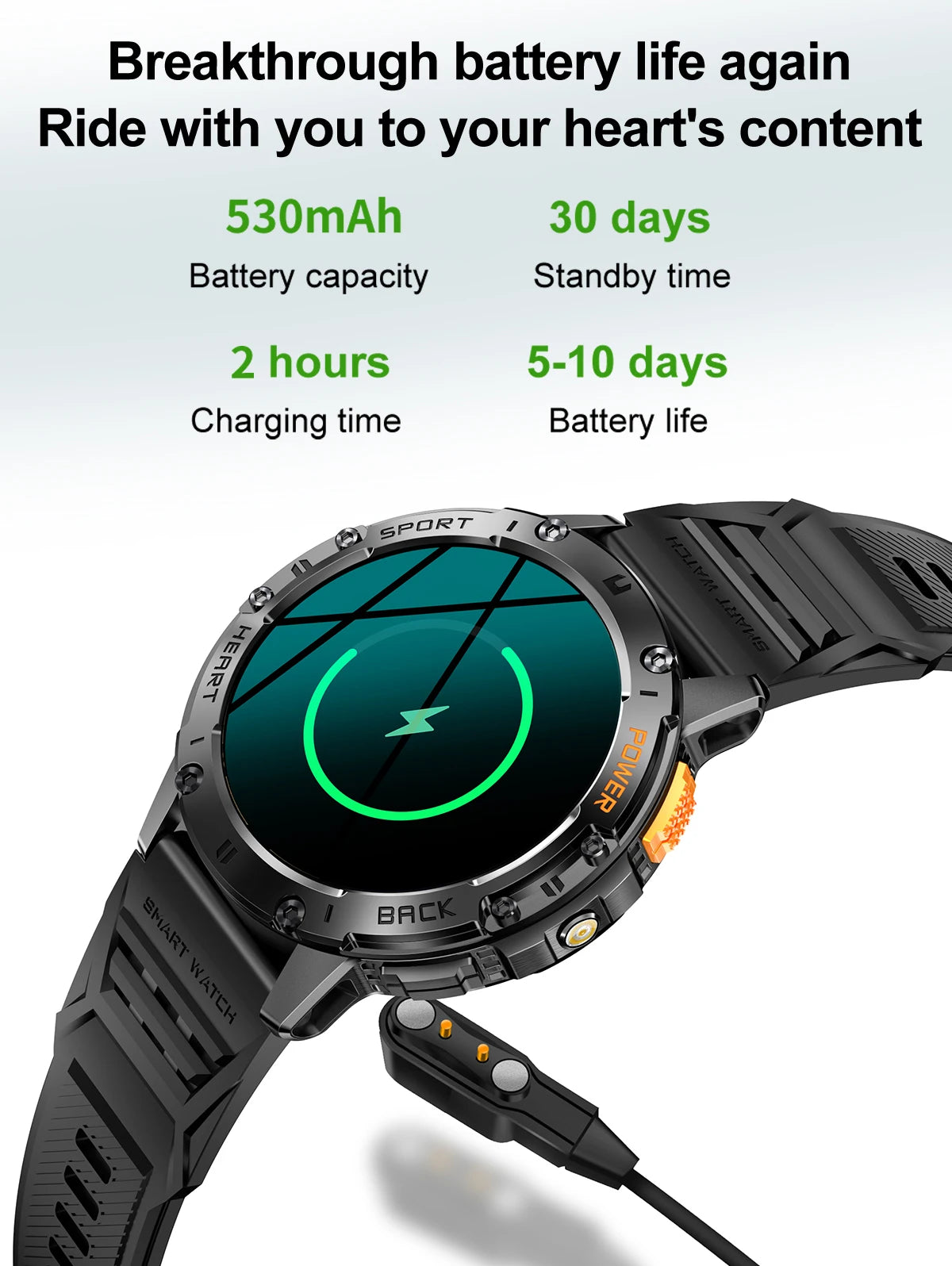 Smart Watch for Men Bluetooth Calling Fitness Tracker Waterproof Sport Smartwatch with Flashlight for Android and iOS