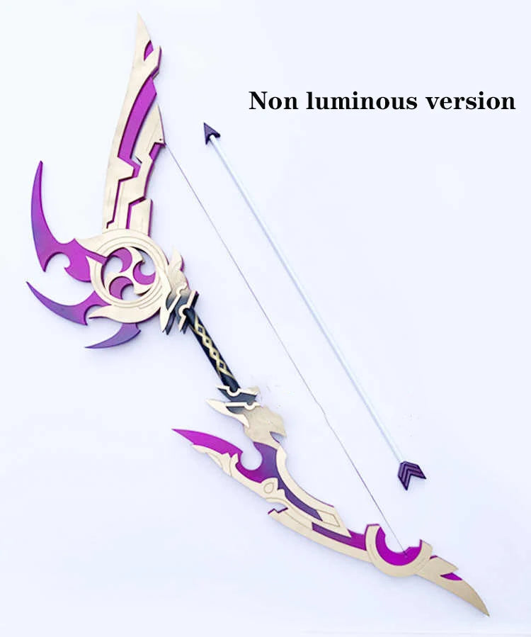 CyberTribe Anime Inspired Raiden Style Cosplay Bow and Arrow Prop Luminous Halloween Costume Weapon for Cosplay and Events