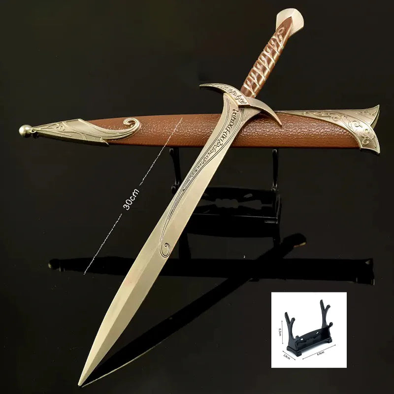 30cm Rings King Game Peripherals Sting Sword All-metal Craft Toy Knives Gift Box Edition Gifts Collections Decorative Swords
