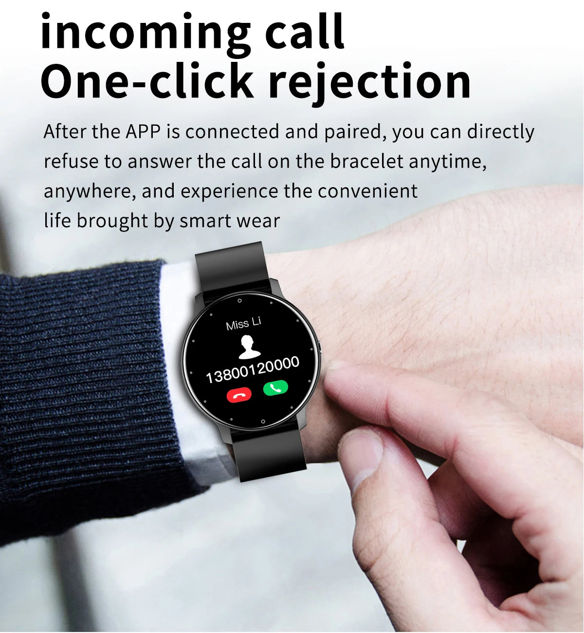 Fashion Smart Watch Full Touch Screen Fitness Tracker Bluetooth Smartwatch Waterproof for Men and Women Android and iOS