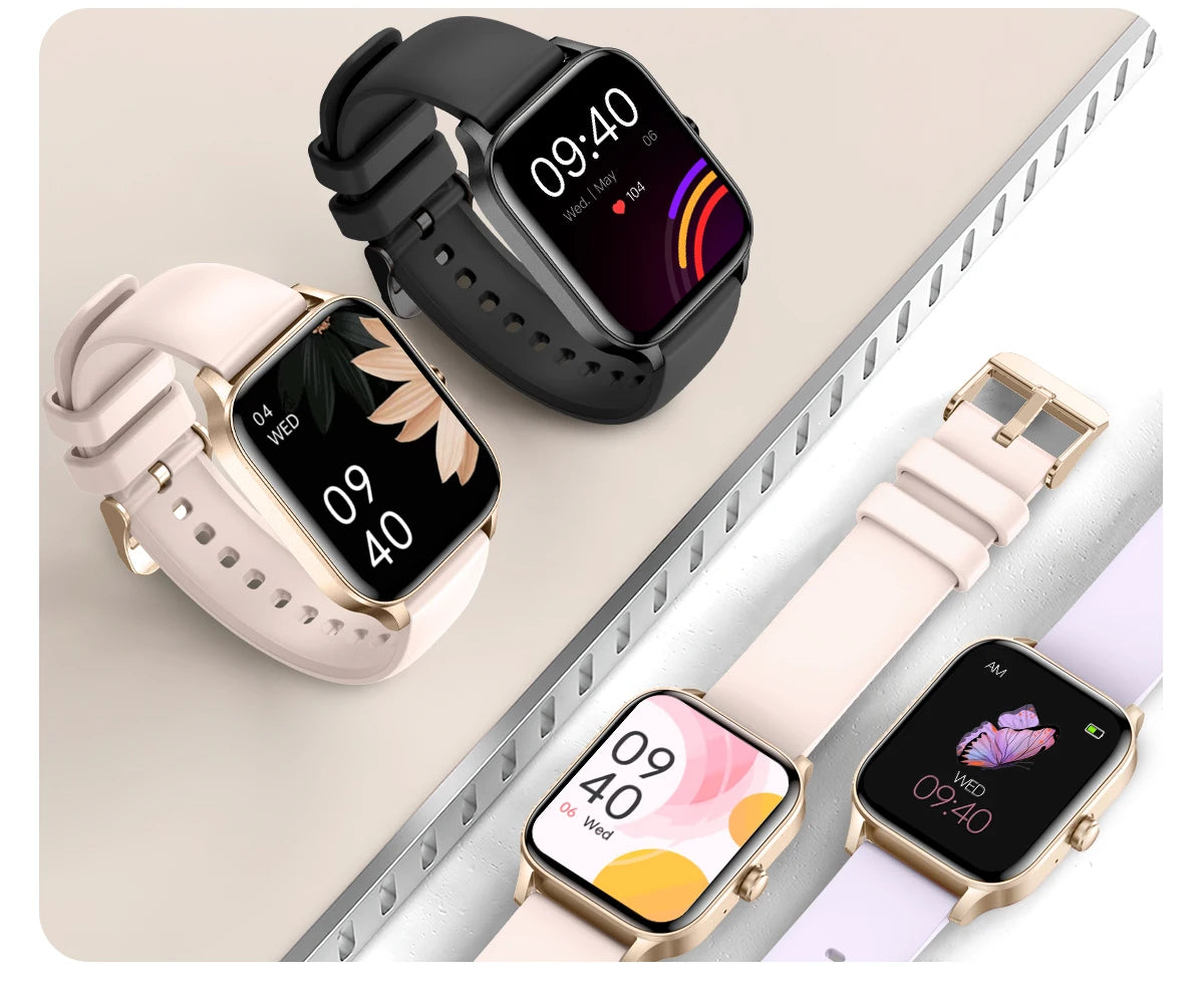 1.85 Inch HD Smart Watch for Men and Women Bluetooth Calling Fitness Tracker Health Monitor Custom Watch Face Smartwatch for Android and iOS