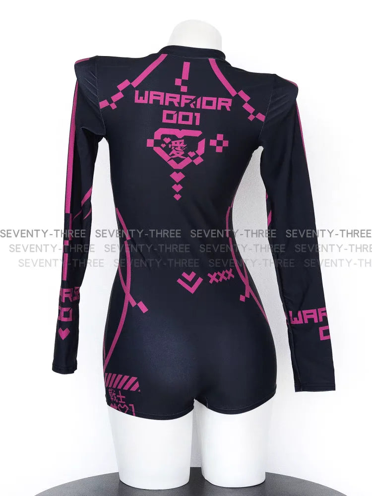 Cyberpunk Womans Mech Warrior Bodysuit Futuristic Assassin Agent Cosplay Suit for Festivals Conventions and Sci Fi Costumes by CyberTribe
