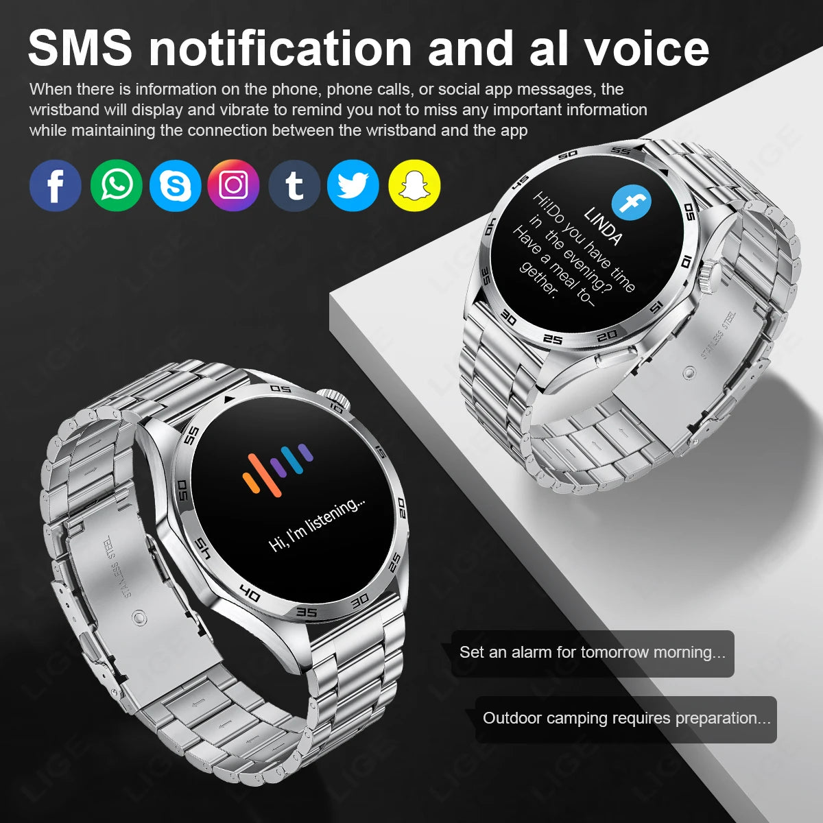 Advanced Health Monitor Smart Watch Bluetooth Call Fitness Tracker for Android and iOS