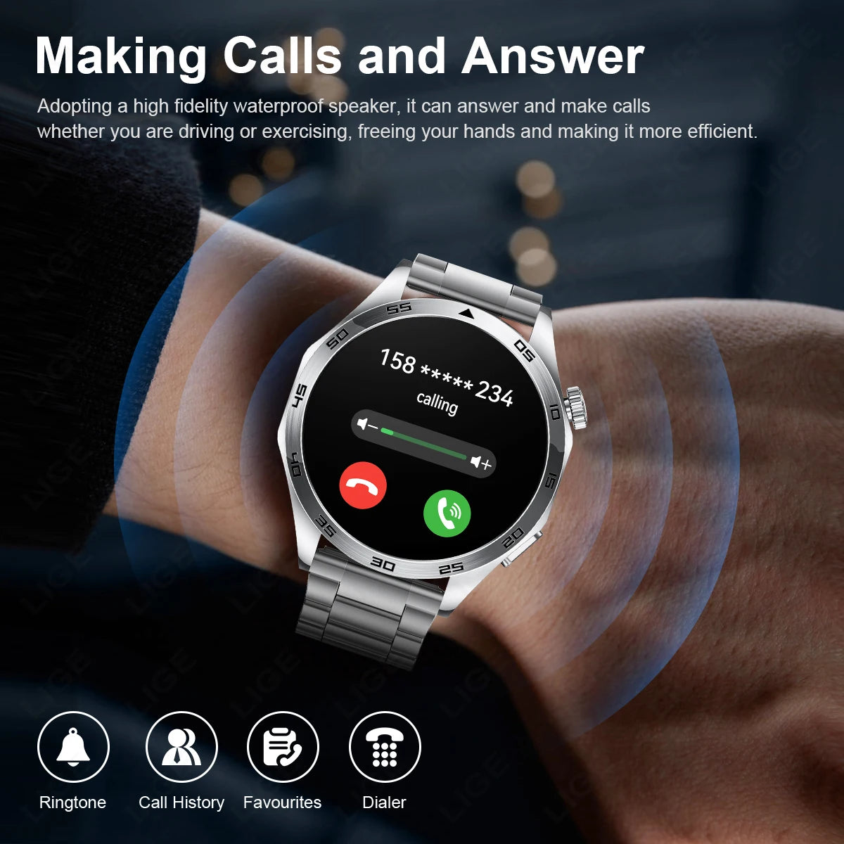 Advanced Health Monitor Smart Watch Bluetooth Call Fitness Tracker for Android and iOS
