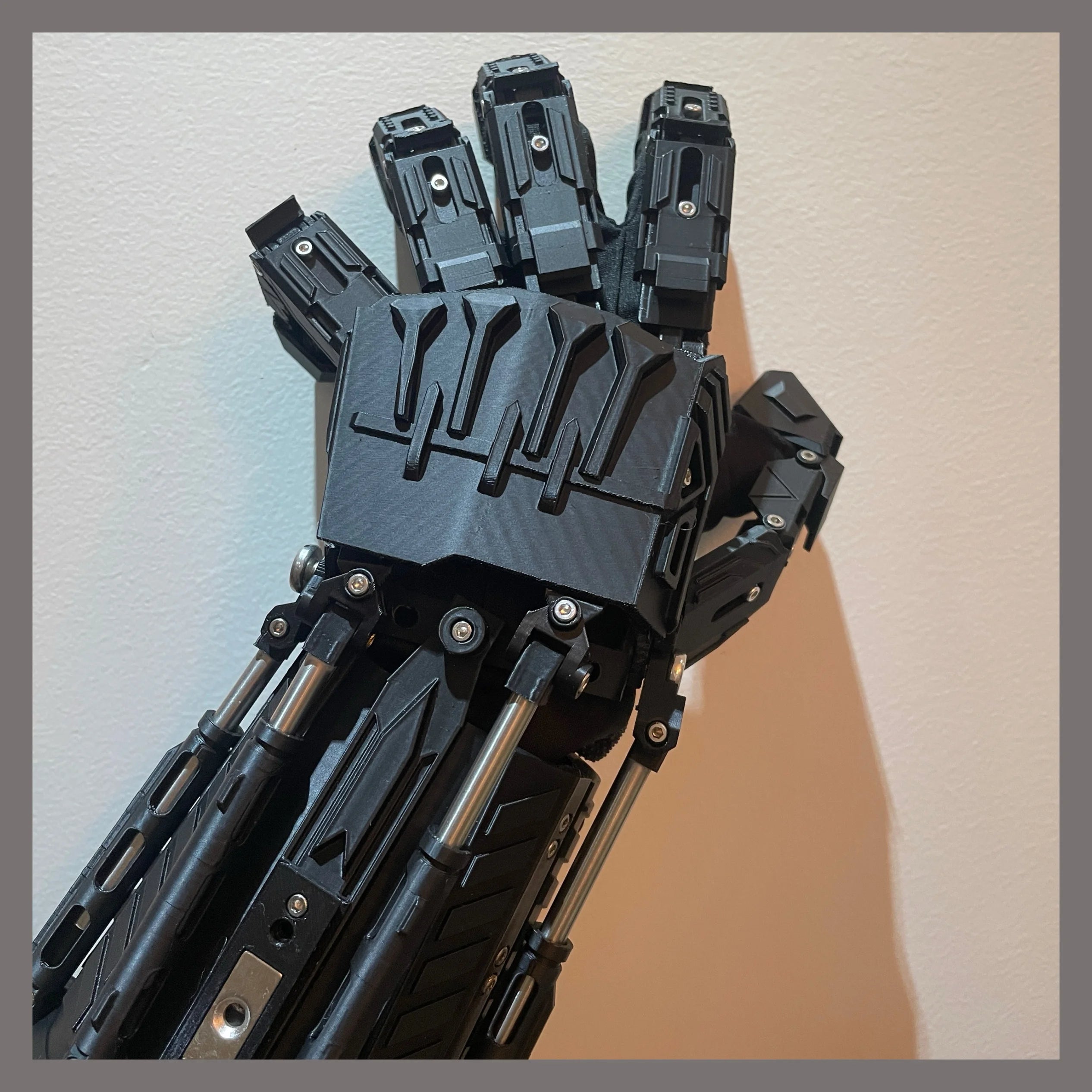 Cyberpunk Mech Arm Tactical Gloves Wearable Futuristic Cosplay Gloves Flexible Finger Movement Costume Props by CyberTribe