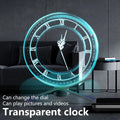 Cyberpunk 3d projector led digital large wall clock modern design decoration art big wall clock Can display images and videos