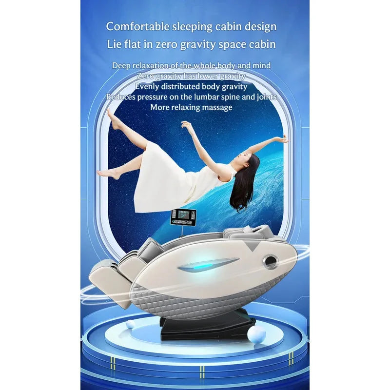 Full Body Massage Chair Zero Gravity SL Track Shiatsu Recliner with Bluetooth Speaker AI Control