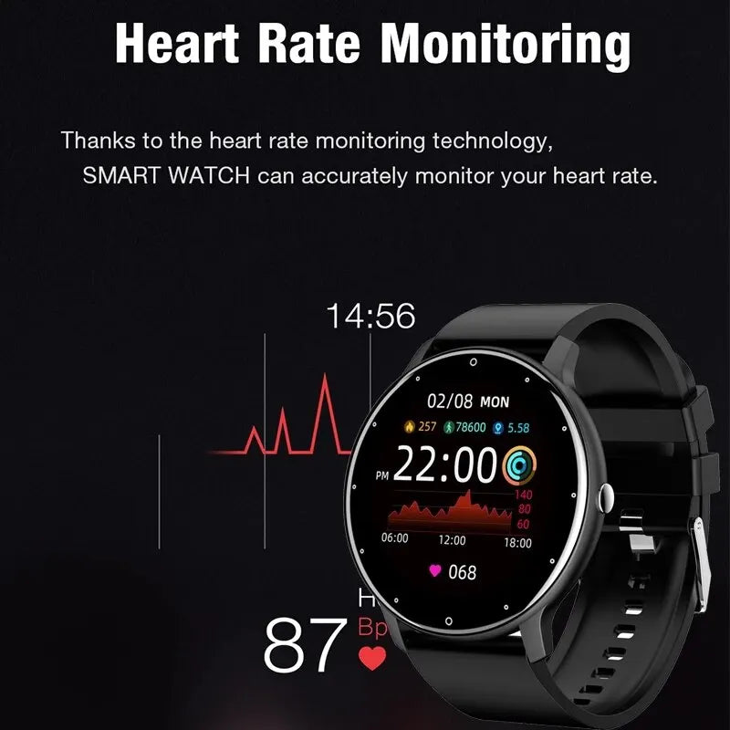 Fashion Smart Watch Full Touch Screen Fitness Tracker Bluetooth Smartwatch Waterproof for Men and Women Android and iOS