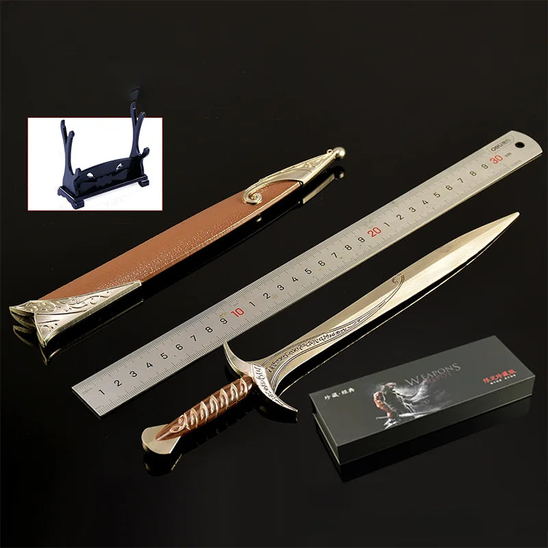 30cm Rings King Game Peripherals Sting Sword All-metal Craft Toy Knives Gift Box Edition Gifts Collections Decorative Swords
