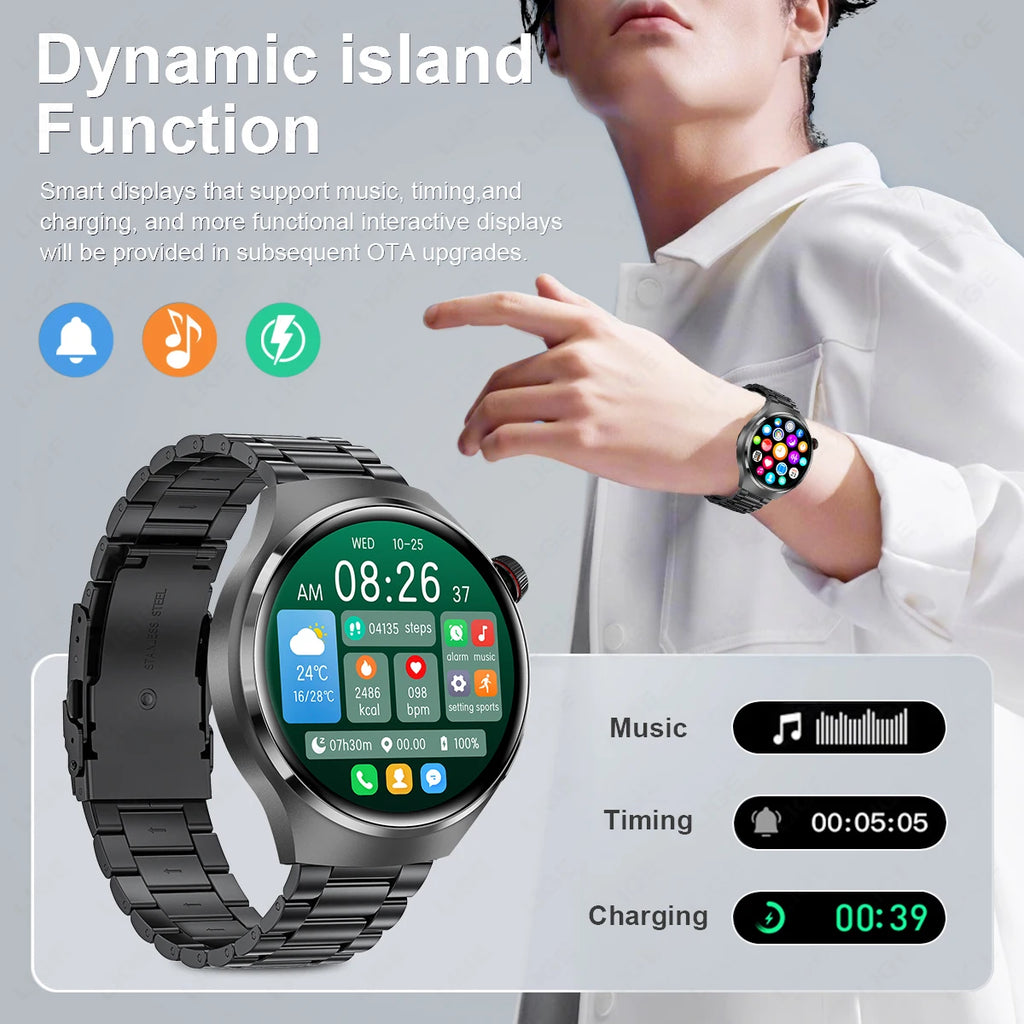 1.52 Inch Display Smart Watch for Men Bluetooth Calling Fitness and Health Tracker Waterproof Sport Smartwatch for Android and iOS Phones