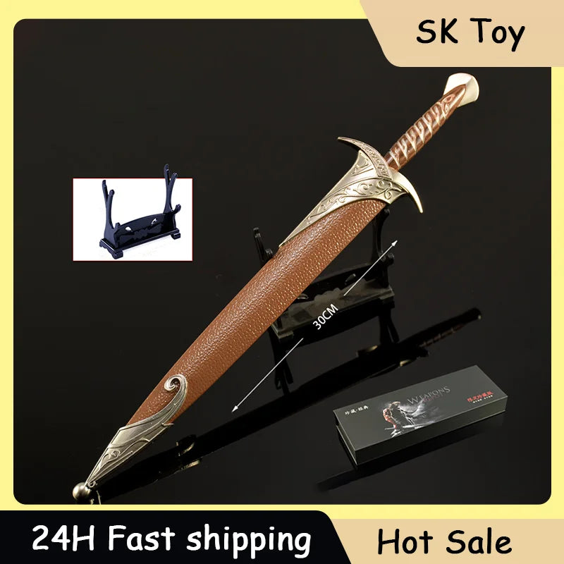 30cm Rings King Game Peripherals Sting Sword All-metal Craft Toy Knives Gift Box Edition Gifts Collections Decorative Swords