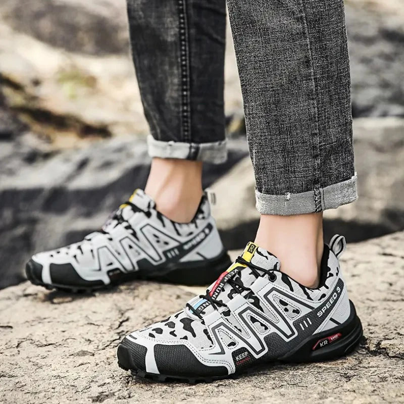 Mens Lightweight Outdoor Sports Shoes Breathable Mesh Walking Hiking Sneakers Comfortable Casual Sport Footwear