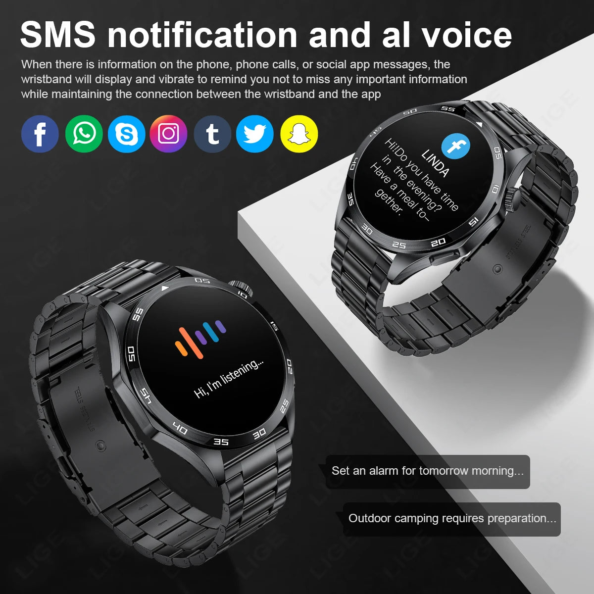 Smart Watch for Men Bluetooth Calling ECG Heart Rate Monitor Fitness Tracker Waterproof Smartwatch for Android and iOS