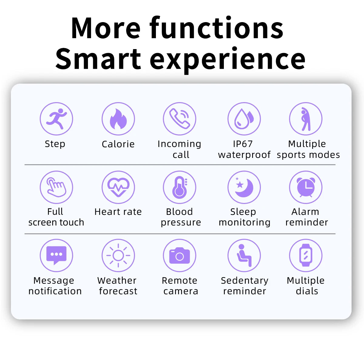 Fashion Smart Watch Full Touch Screen Fitness Tracker Bluetooth Smartwatch Waterproof for Men and Women Android and iOS