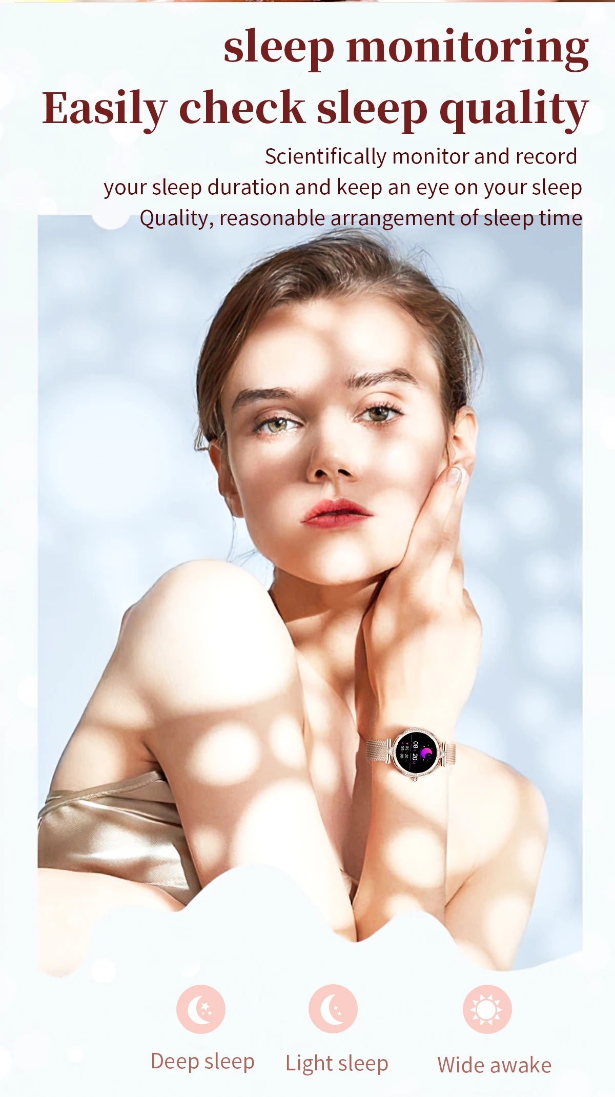 Fashion Smart Watch for Women 390 by 390 HD Display Bluetooth Voice Calling Heart Rate Monitor Custom Watch Face Smartwatch for Android and iOS