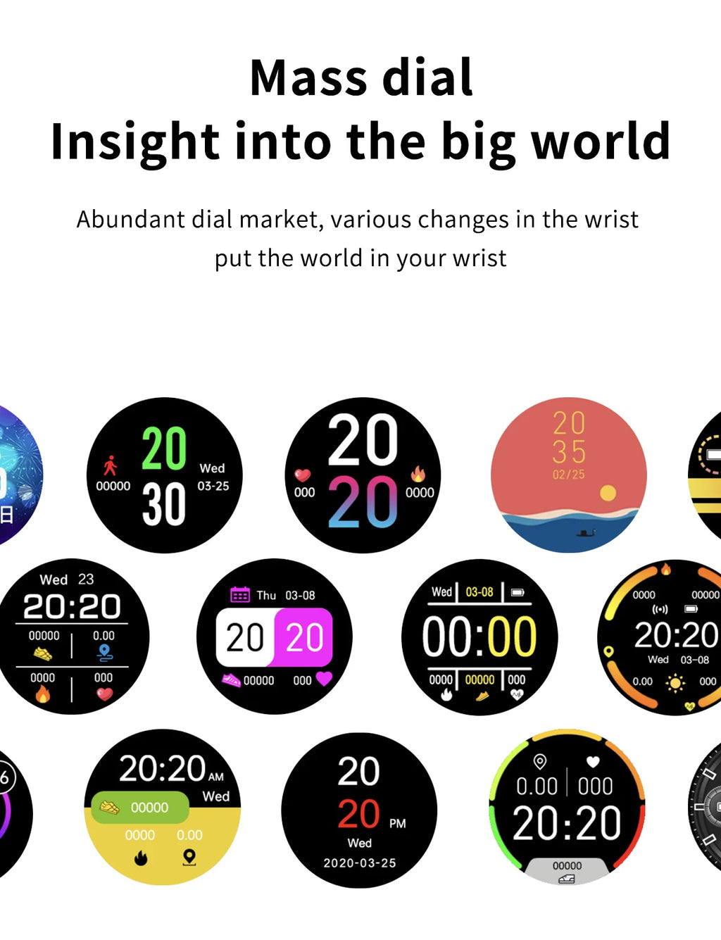 Fashion Smart Watch Full Touch Screen Fitness Tracker Bluetooth Smartwatch Waterproof for Men and Women Android and iOS