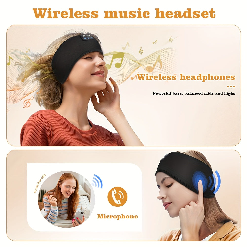 ShadowWave Sleep Audio Headband Speaker beanie – Next Level Wireless Music Mask for Rest, Travel & Training