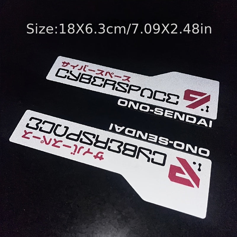 Cyberpunk Mecha Style Car Sticker Set JDM Inspired UV Resistant DIY Car Decals for Vehicles Gaming Setups and Street Style Builds by CyberTribe