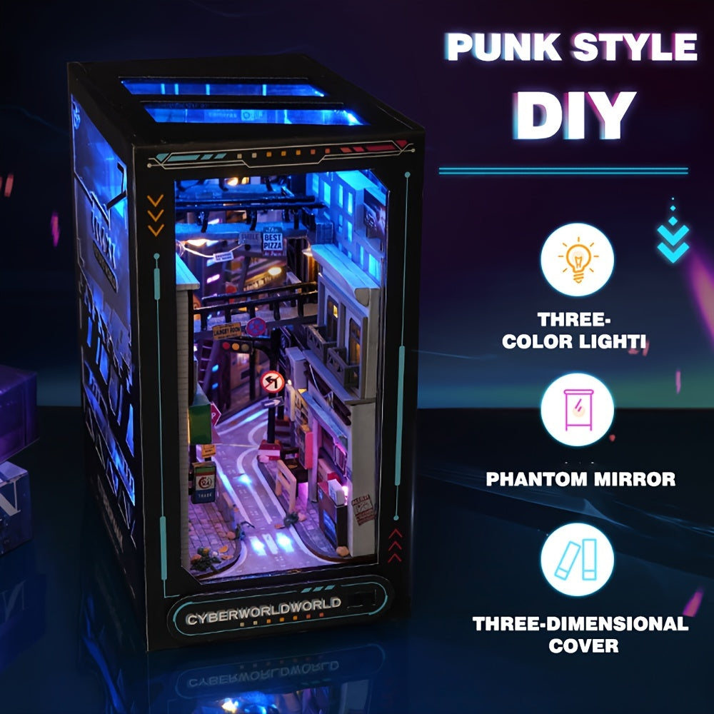 𝕮𝖞𝖇𝖊𝖗𝕻𝖚𝖓𝖐 3D Miniature House Kit – DIY LED Art Decor