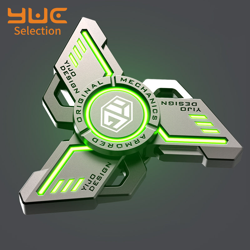 Luminous Cyber Spinner – Neon Purple Alloy Gyro for Focus & Flow